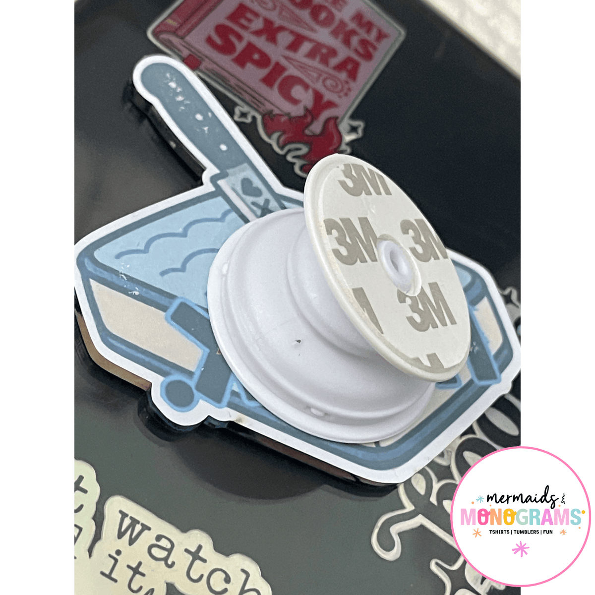 backside of masked man pop socket