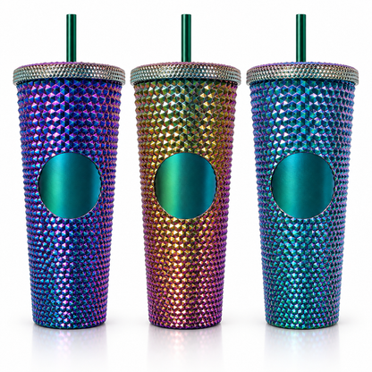 Personalized 24oz Studded Tumbler – Last Chance Colors