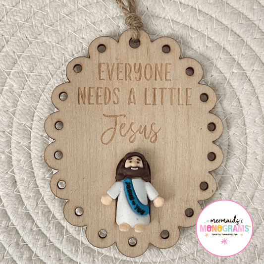 Everyone needs jesus scallop circle